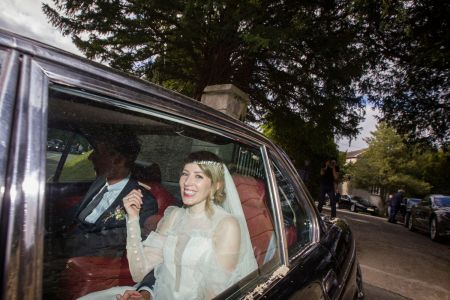 Alexandra McGuinness is with her husband, Blake Berris